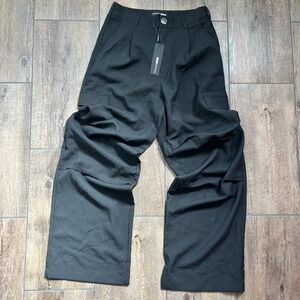 Fashion Nova In the Mix Cargo‎ Black Trouser Women's Size Small New With Tags